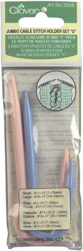 Jumbo U Cable Stitch Holders 4.5" 2/Pkg - Medium & Large