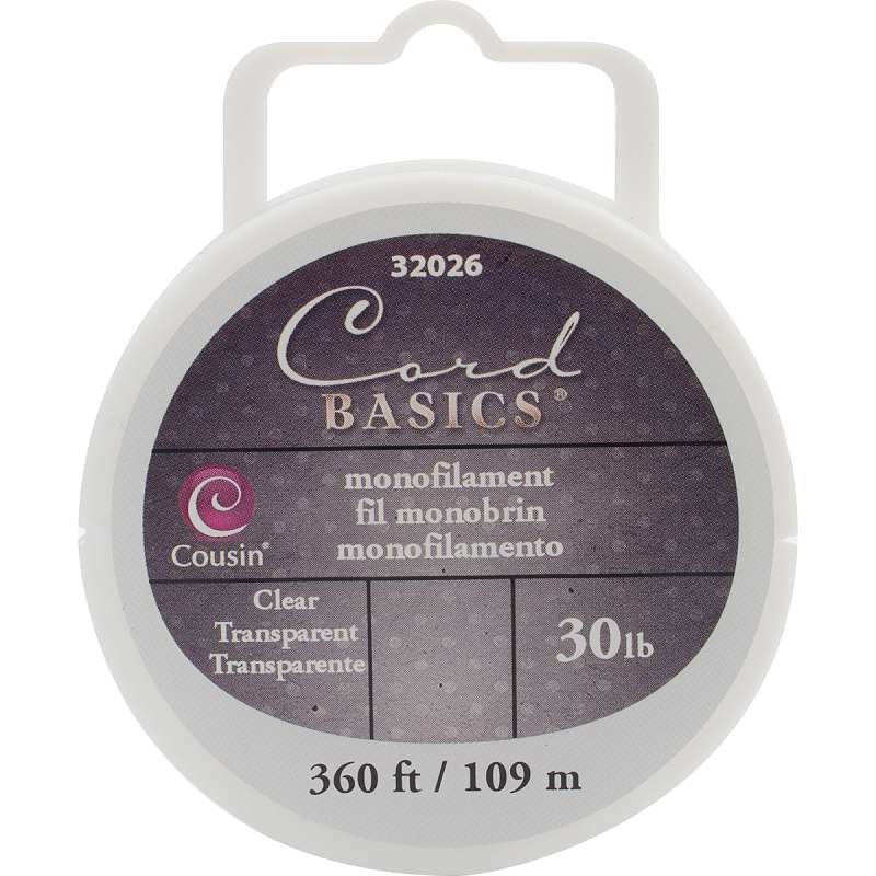 Cord Basics Monofilament Cord 30lb 300' Clear
