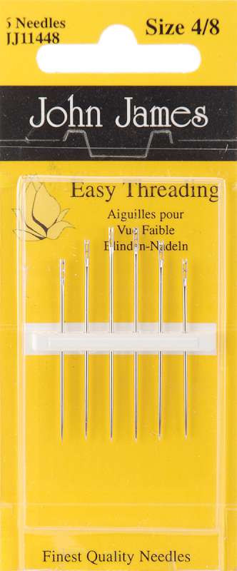 Easy Threading Calyxeye Hand Needles Size 4/8 6/Pkg