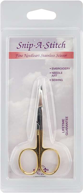 Snip-A-Stitch Scissors 3.5" Gold-Plated