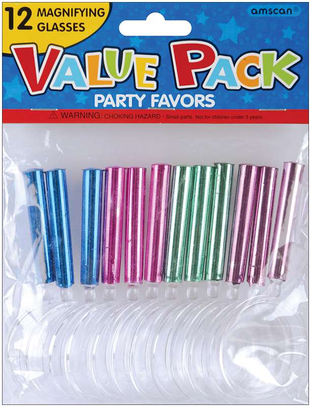 Party Favors 12/Pkg Magnifying Glasses