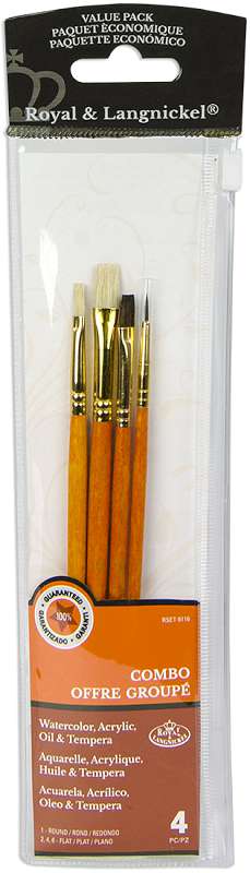 Bristle/Sable Value Pack Brush Set 4/Pkg