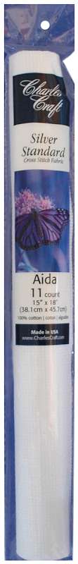 Silver Label Aida 11 Count 15"X18" Soft Tube White