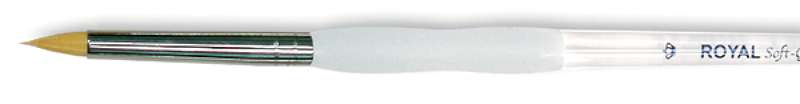 Soft-Grip Golden Taklon Short Round Brush Size 6