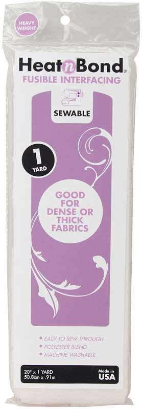 Heat'n Bond Heavyweight Iron-On Fusible Interfacing 20"X36"