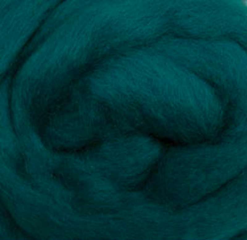 Wool Roving 12" .22oz Turquoise