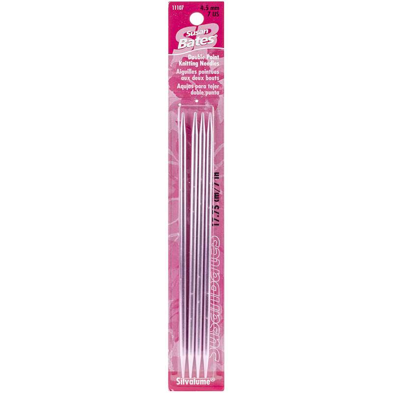 Silvalume Double Point Knitting Needles 7" 4/Pkg Size 7/4.5mm