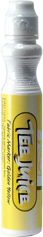 Jacquard Tee Juice Broad Point Fabric Marker Open Stock Yellow