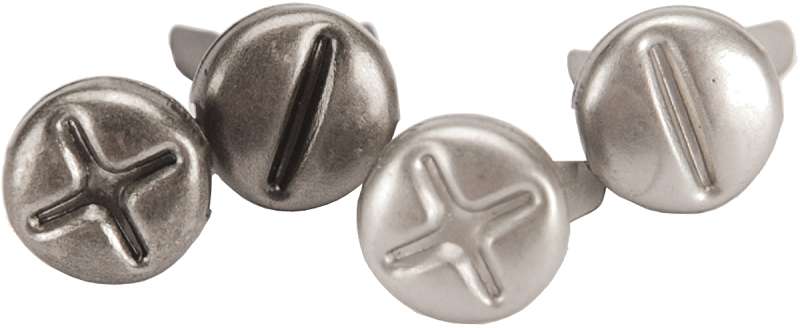 Eyelet Outlet Shape Brads 12/Pkg Screws