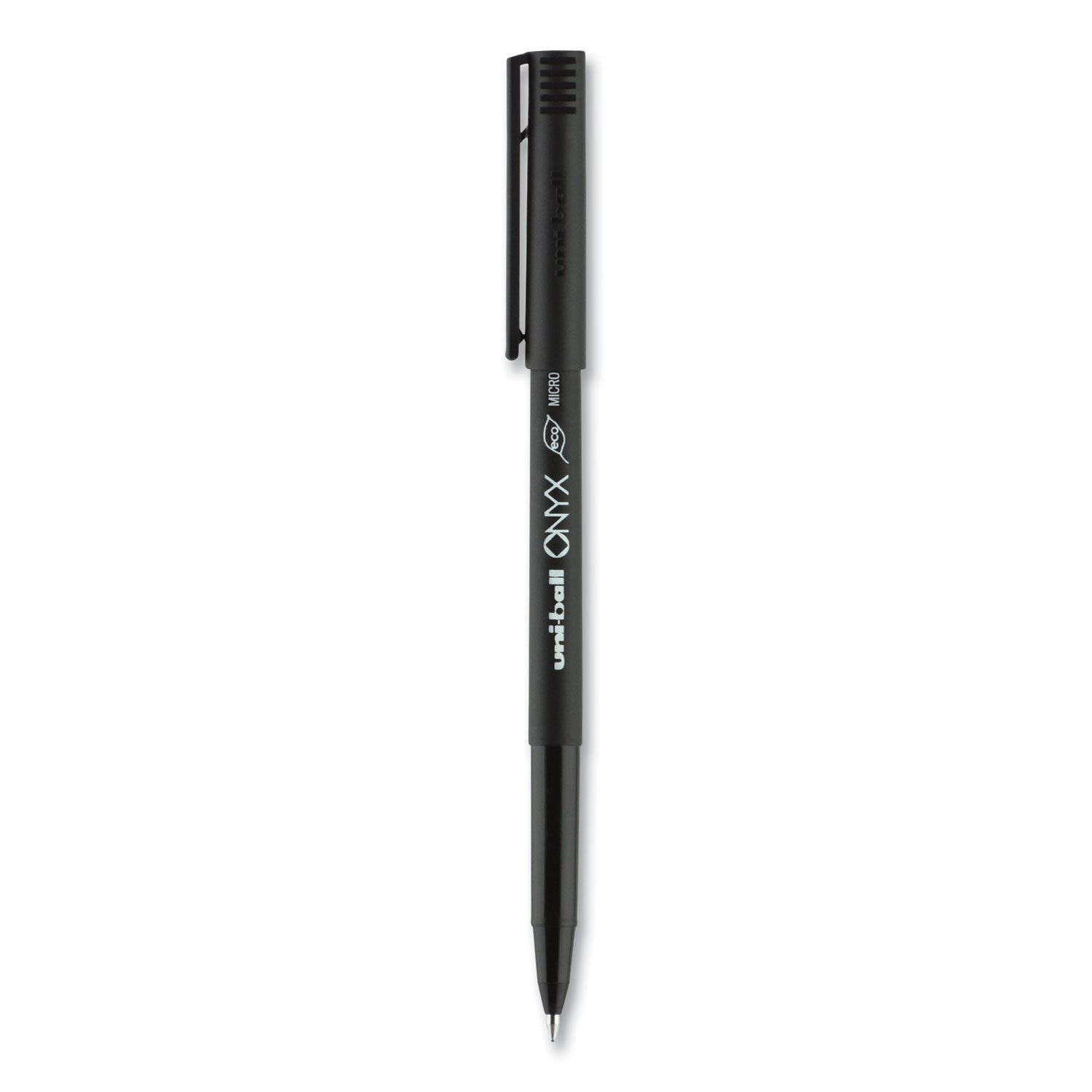 Onyx Roller Ball Stick Dye-Based Pen, Black Ink, Micro, Dozen