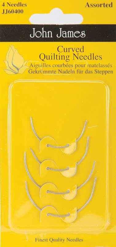 Curved Quilting Hand Needles Assorted 4/Pkg