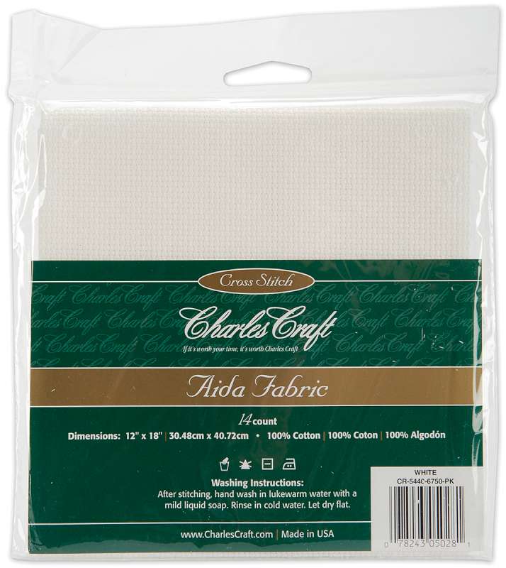 Gold Standard Aida 14 Count 12"X18" White