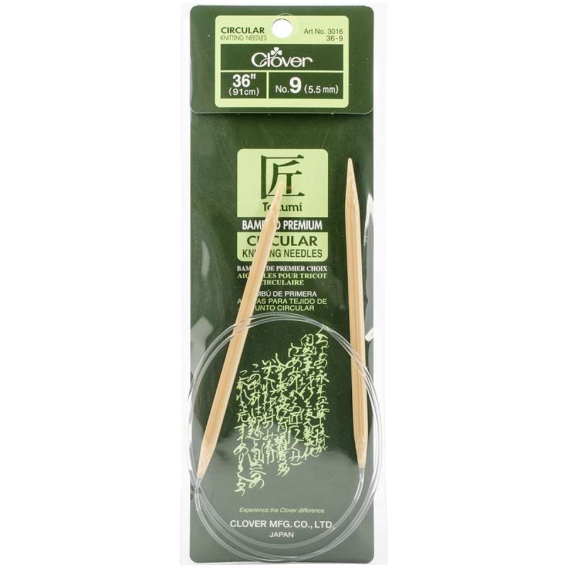 Takumi Bamboo Circular Knitting Needles 36" Size 9/5.5mm