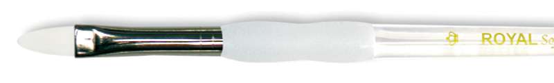 Soft-Grip White Taklon Filbert Brush Size 8