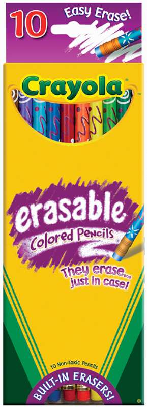 Crayola Erasable Colored Pencils 10/Pkg Long