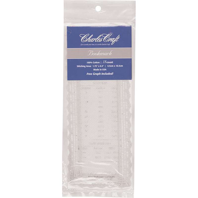Lace Edged Bookmark 18 Count 3"X8" White