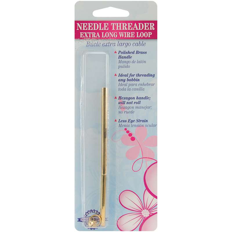 Needle Threader W/Extra Long Wire Loop  