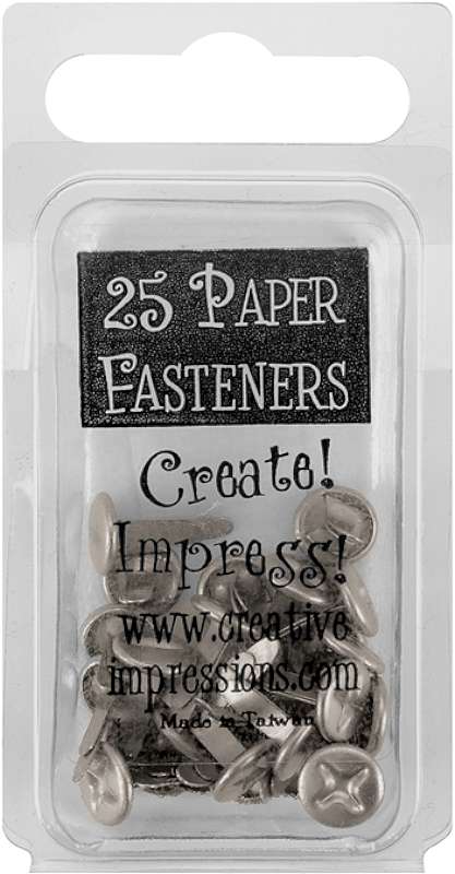 Metal Paper Fasteners 10mm 25/Pkg Screw Heads - Pewter