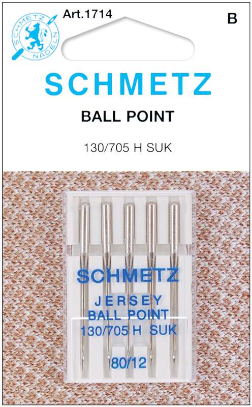 Jersey Ball Point Machine Needles Size 12/80 5/Pkg