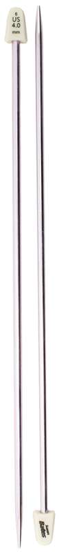Silvalume Single Point Knitting Needles 10" Size 6/4mm
