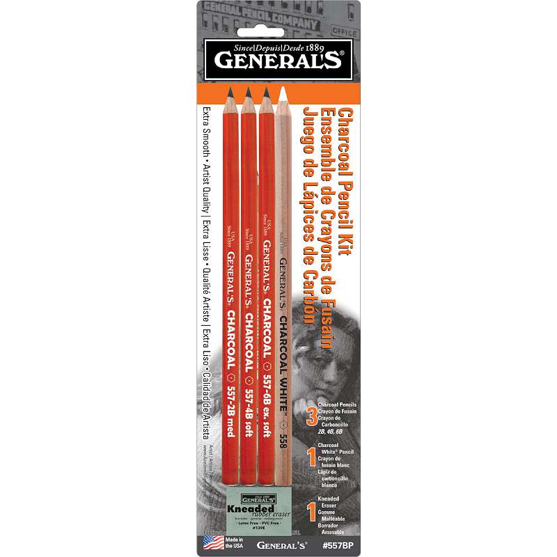 Charcoal Pencil Kit 5pcs  