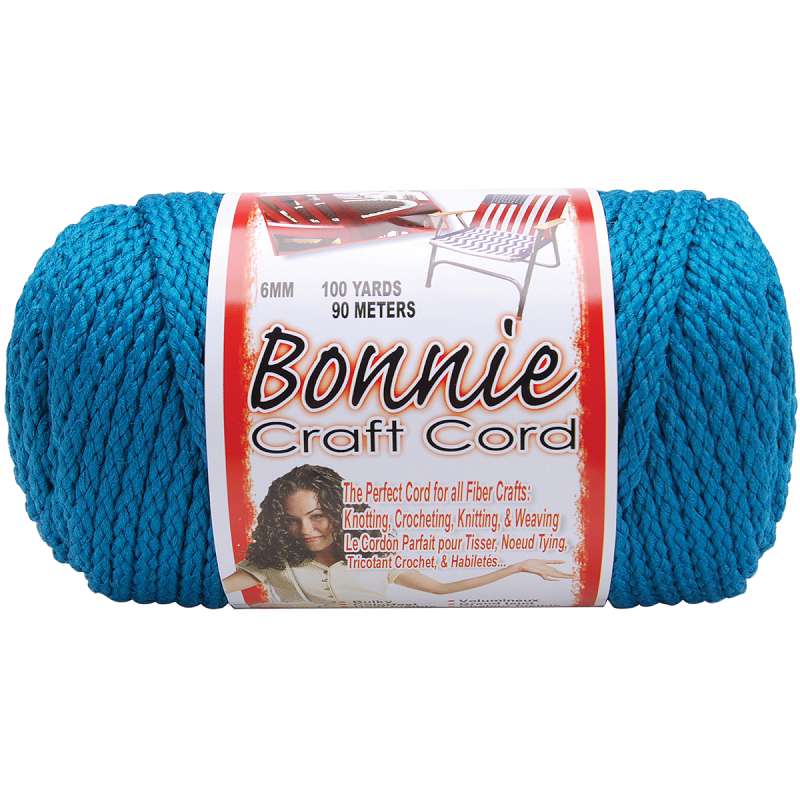 Bonnie Macrame Craft Cord 6mmX100yd Sapphire Teal