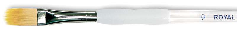 Soft-Grip Golden Taklon Filbert Comb Brush 1/2" Width