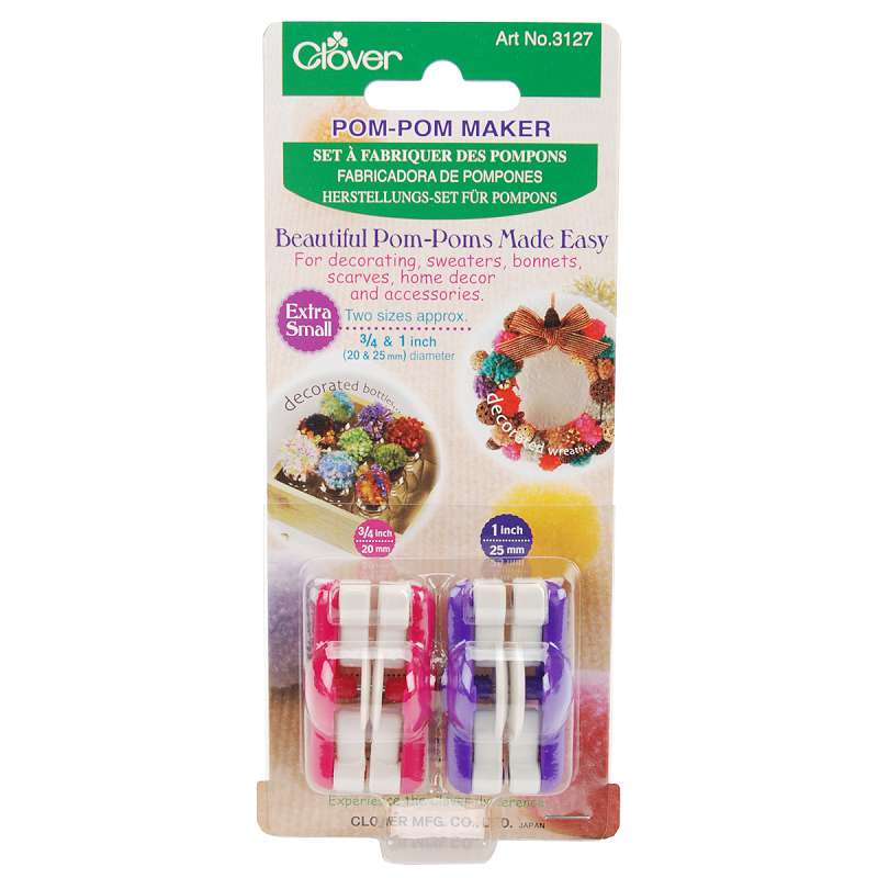 Pom-Pom Makers Extra Small .75" & 1" 2/Pkg