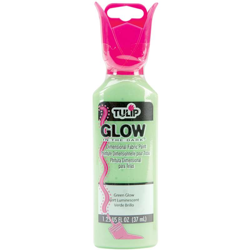 Tulip Dimensional Fabric Paint 1.25oz Glow In The Dark - Green