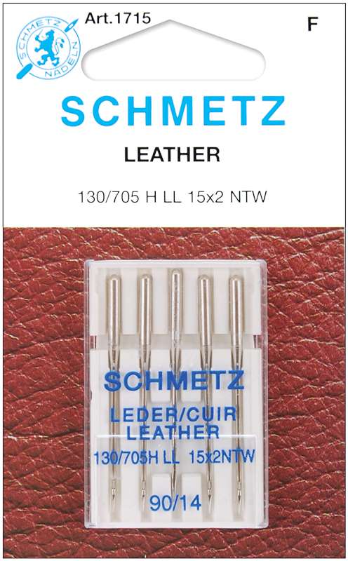 Leather Machine Needles Size 14/90 5/Pkg