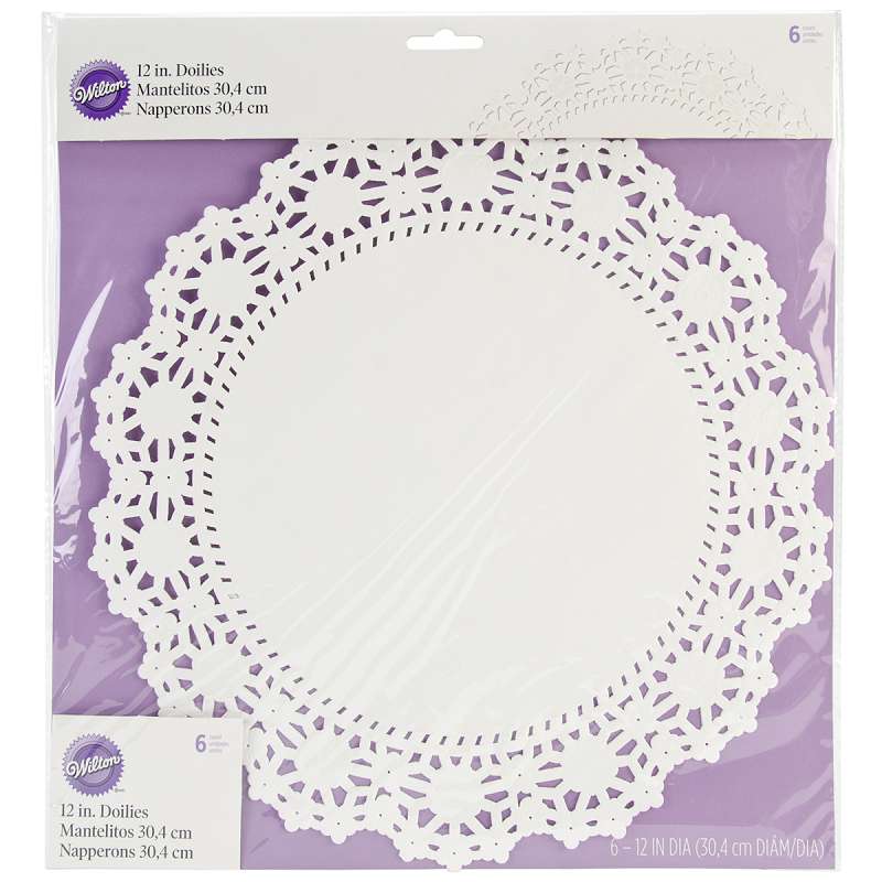 Greaseproof Doilies 12" Round White 6/Pkg