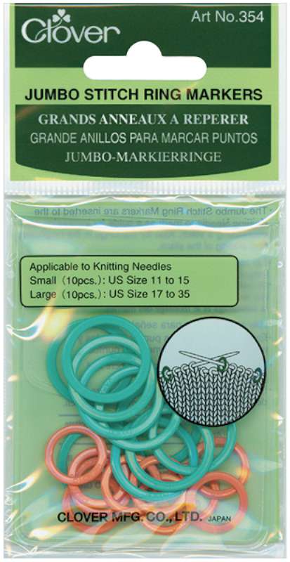 Jumbo Stitch Ring Markers 20/Pkg