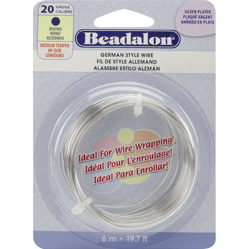 German Style Wire Silver Round - 20 Gauge, 19.7'