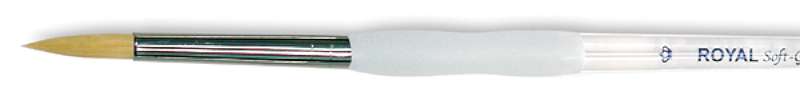 Soft-Grip Golden Taklon Round Brush Size 3
