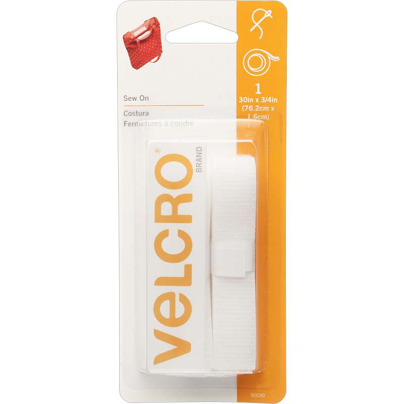 VELCRO(R) Brand Sew-On Tape 3/4"X30" White