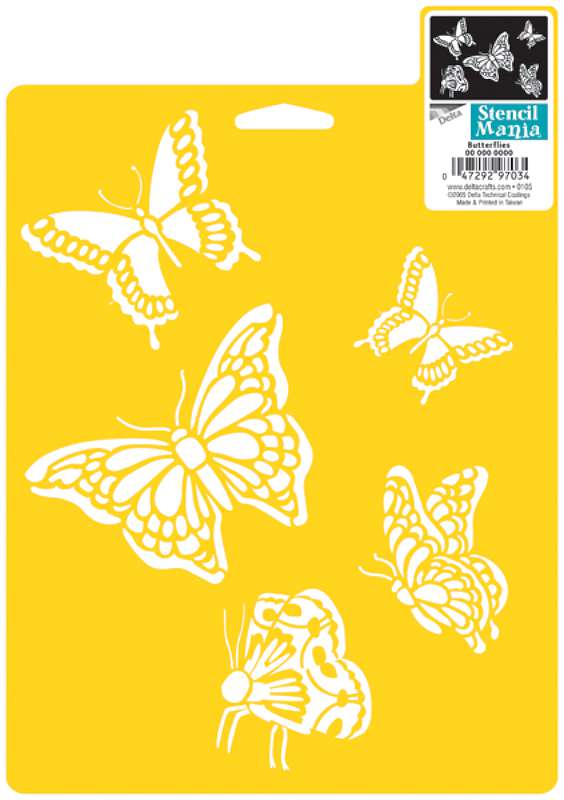 Stencil Mania Stencil 7"X10" Butterflies
