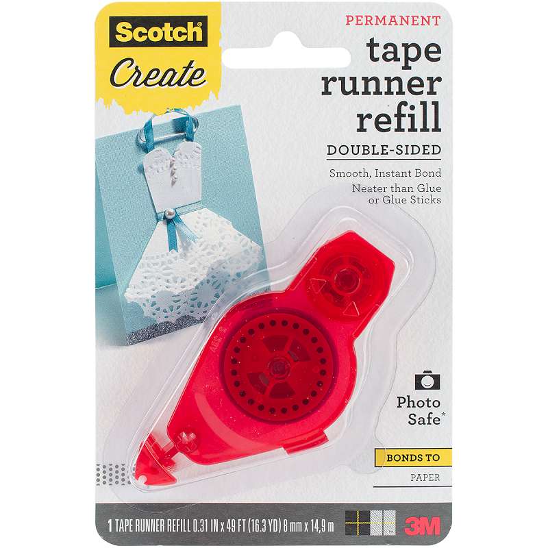 Scotch Adhesive Dot Roller Refill .31"X49', For Use In 55