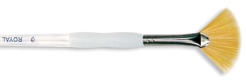 Soft-Grip Golden Taklon Fan Brush Size 2
