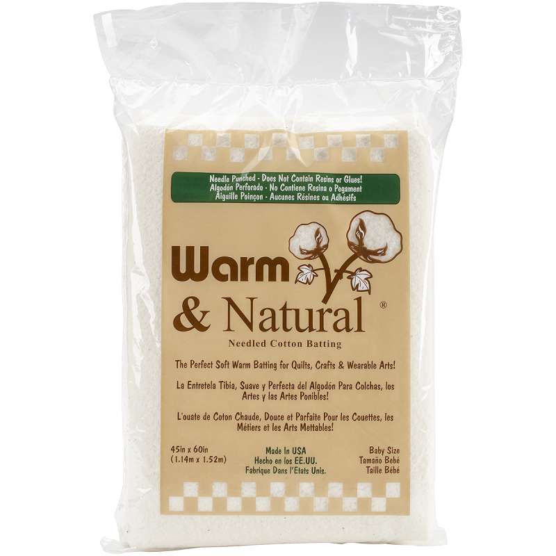 Warm & Natural Cotton Batting Crib Size 45"X60"