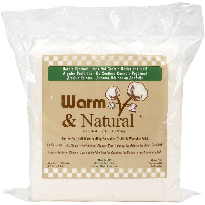 Warm & Natural Cotton Batting  Queen Size 90"X108"