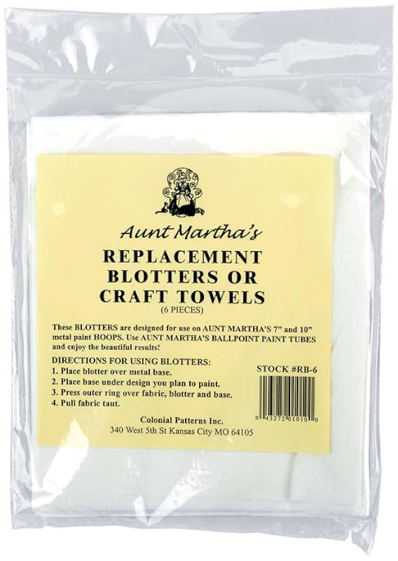 Aunt Martha's Replacement Blotters 6/Pkg  