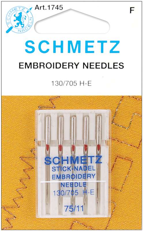 Embroidery Machine Needles Size 11/75 5/Pkg
