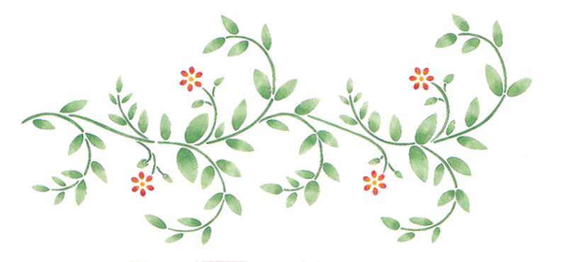Stencil Magic Decorative Stencils Delicate Vine Border 8.25"X18"