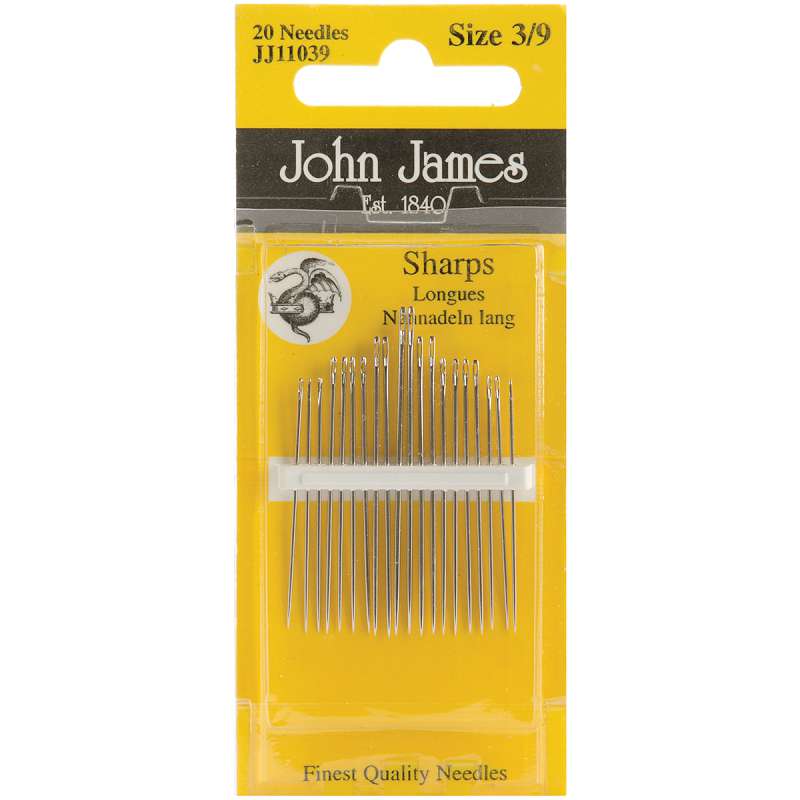 Sharps Hand Needles Size 3/9 20/Pkg