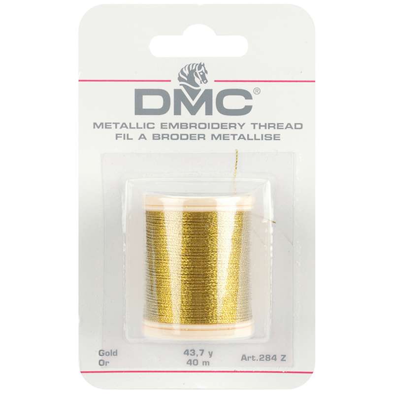 DMC Metallic Embroidery Thread 43.7yd Gold