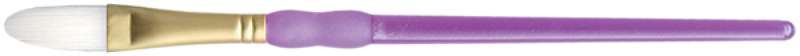 Crafter's Choice White Taklon Oval Wash Brush 1/2" Width