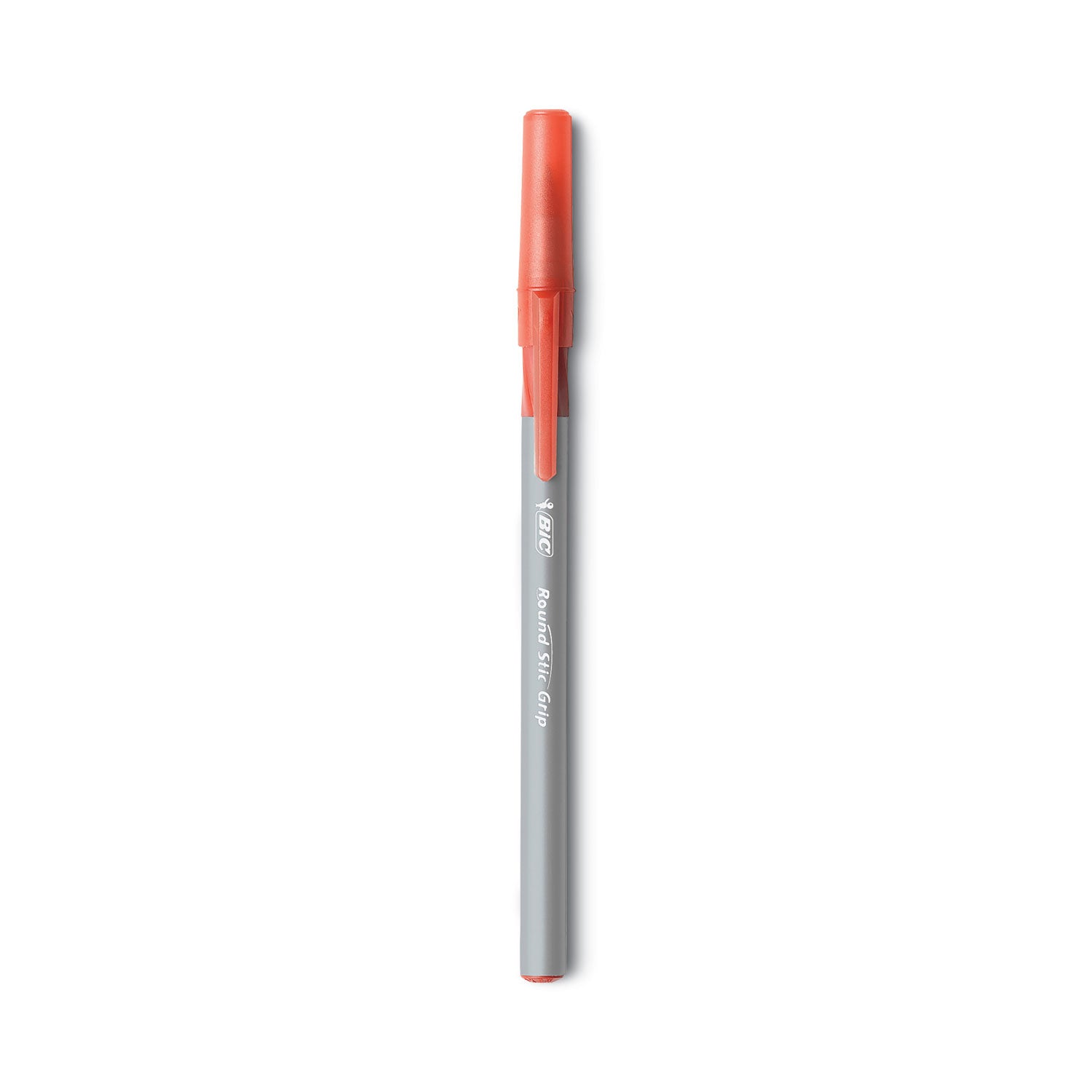 BIC® Round Stic Grip Xtra Comfort Ballpoint Pen, Red Ink, 1.2mm, Medium, Dozen