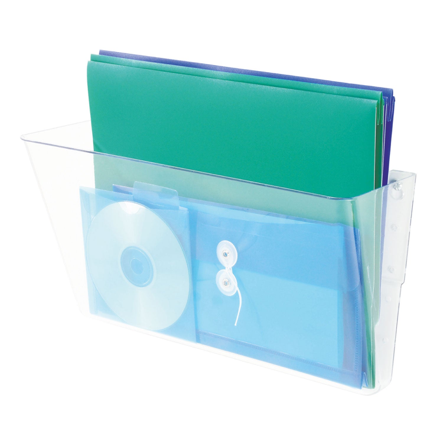 deflecto® Stackable Wall File, Legal, One Pocket, Clear
