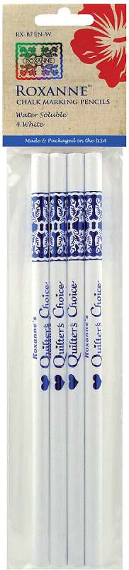 Water-Soluble Chalk Marking Pencils 4/Pkg White