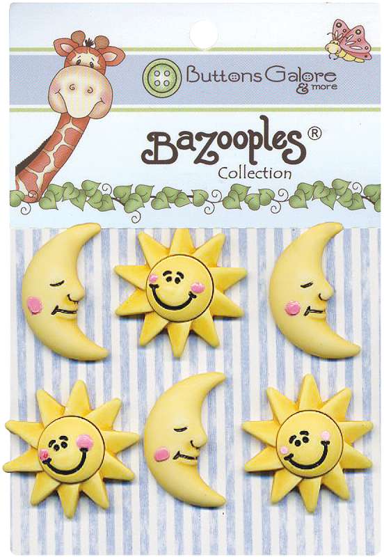 BaZooples Buttons The Sun & Moon